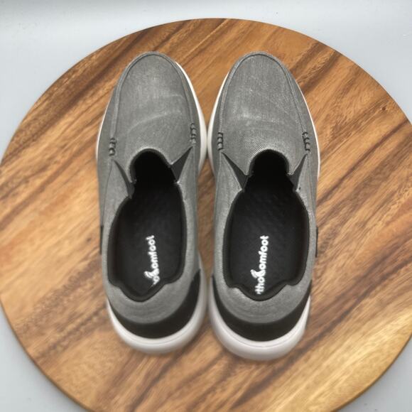 Ortho Comfoot Shoes Mens 9 / 42 Gray Anti Slip Comfort Orthopedic Slip On Boat - Picture 5 of 8